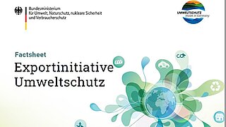 Cover des Factsheets der Exportinitiative Umweltschutz