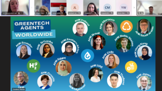 Begrüßungsseite eines Webinars